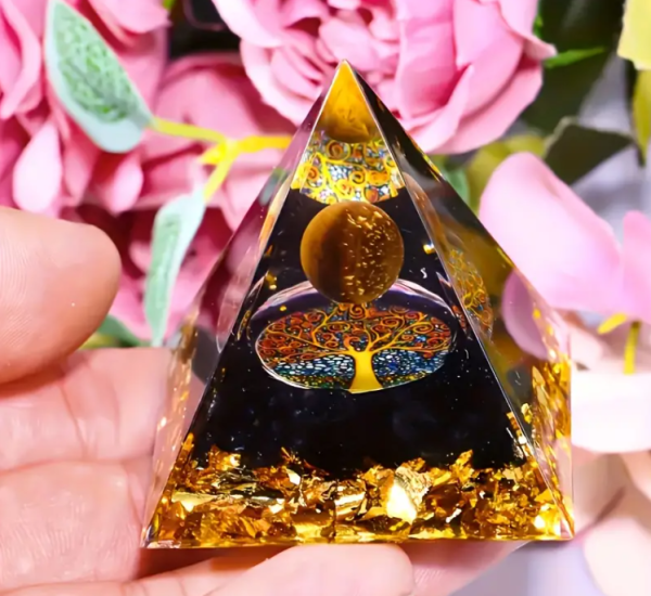 Orgone Enerji Piramidi – Kaplan Gözü & Obsidyen Taşı - Görsel 6