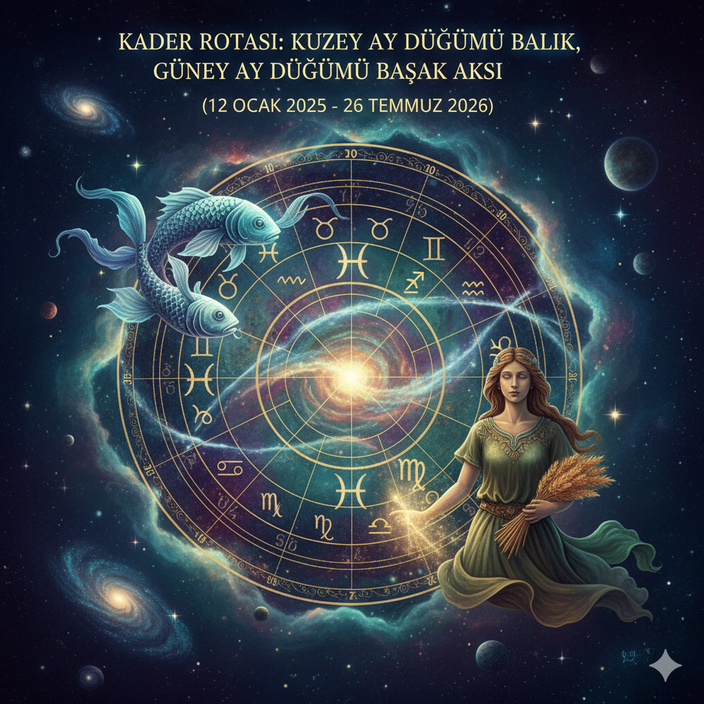 Kader Rotası: Kuzey Ay Düğümü Balık, Güney Ay Düğümü Başak Aksı (12 Ocak 2025 - 26 Temmuz 2026)