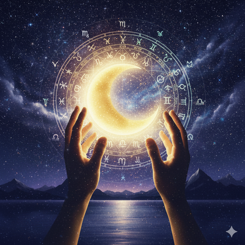 🌙 Ay Burcu: Eyleme Geçen Ruhun Vedik Haritası ve Manevi Şifası