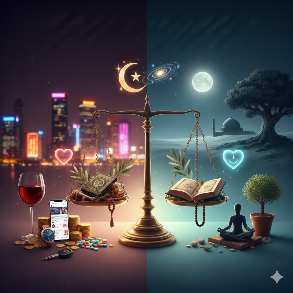 HEDONİK ADAPTASYONUN KISKACINDA İNSAN: HAZ MI, HUZUR MU? 🍷⚖️🧘‍♂️  (Kur’an, Tasavvuf, Psikoloji, Aile Dizimi ve Astroloji Perspektifinde Bir Yaşam Analizi)