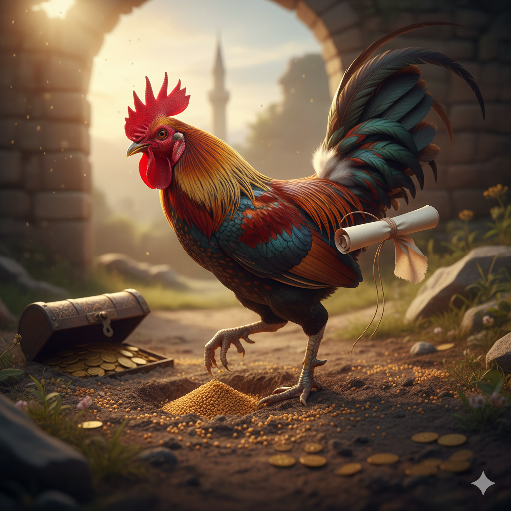 Horoz ve Hardalla Define Bulma